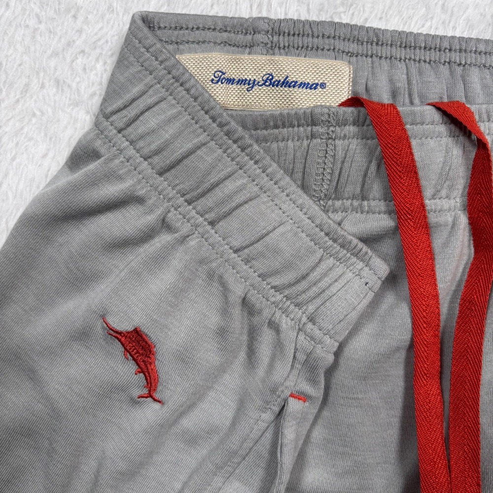 Tommy Bahama Lounge Sweat Pants Mens S Grey Heathered Knit Drawstring Athletic